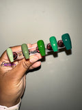 Green Ombre Fall Press On Nail Set