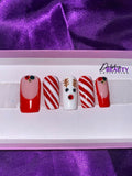 Run Rudolph Press On Nail Set