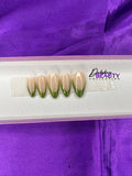 Green French Tip Press On Nail Set