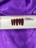 Burgundy Fall Press On Nail Set