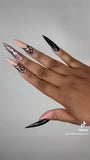 Black Spider Halloween Press On Nail Set