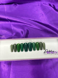 Green Ombre Fall Press On Nail Set